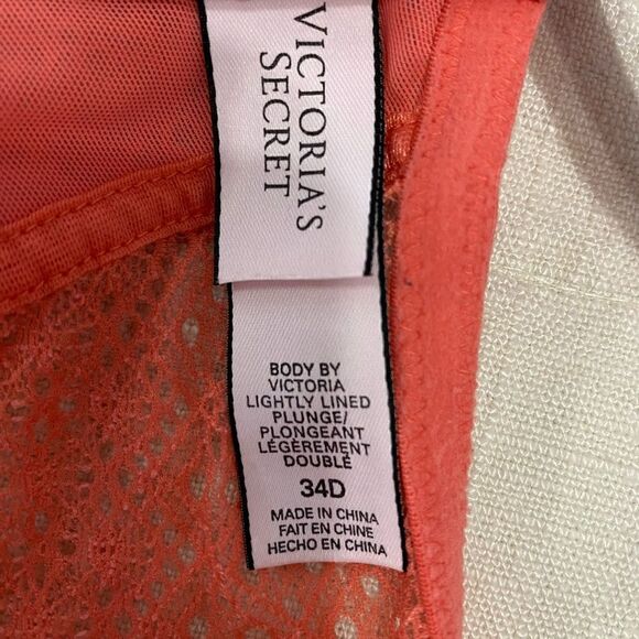 Victoria’s Secret Lightly Lined Plunge Bra Women Size 34D - Picture 6 of 6